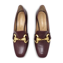 GRETA 40 - Vino Regina Romero Zapato Zapatilla Tacon Bajo Para Dama En Piel -Reginaromero Regina Romero zapatilla mocasin Greta vino piel 2