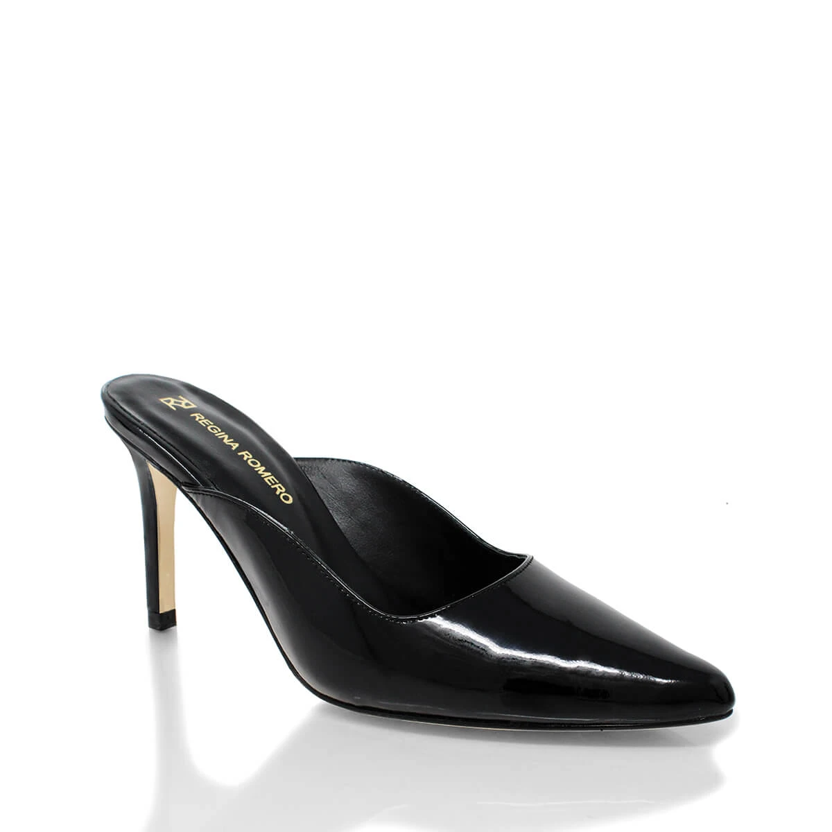 COSMO 80 - Charol Negro Regina Romero Zapato Zapatilla Tacon Alto Para Dama En Piel 7 COSMO 80 - Charol Negro Regina Romero Zapato Zapatilla Tacon Alto Para Dama En Piel - Imagen 5