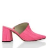 DENISE 80 - Rosa Regina Romero Zapato Zapatilla Tacon Alto Para Dama En Piel 1 DENISE 80 - Rosa Regina Romero Zapato Zapatilla Tacon Alto Para Dama En Piel -Reginaromero Regina Romero zapatilla mule Denisse croco rosa piel 1