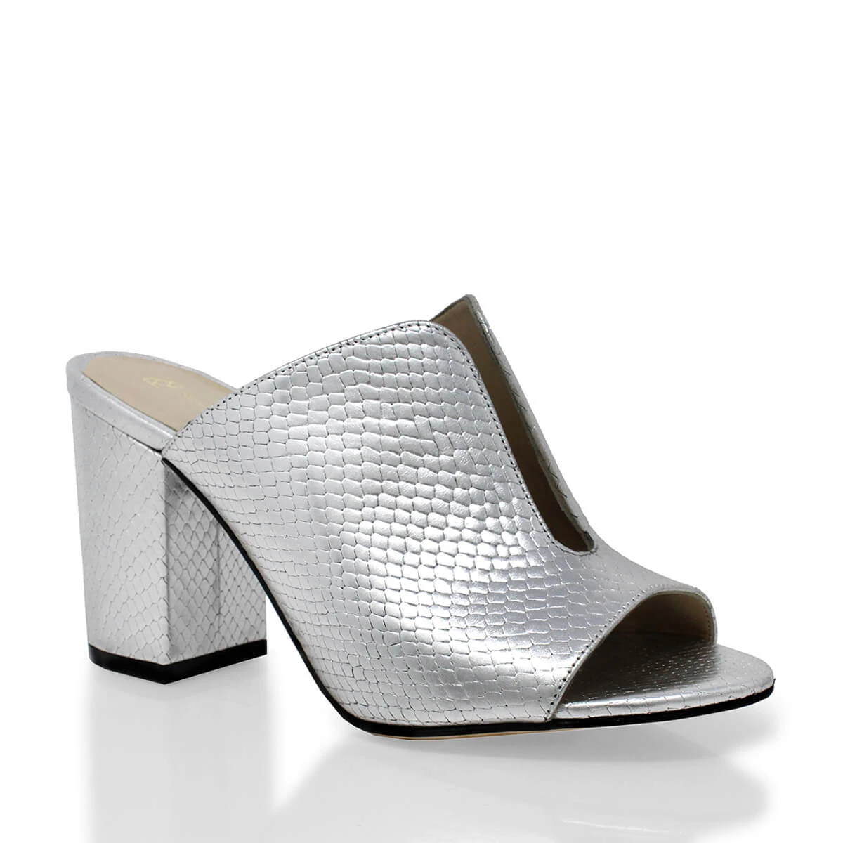 PELTZ 75 - Plata Regina Romero Zapato Sandalia Zapatilla Tacon Alto Para Dama En Piel 8 PELTZ 75 - Plata Regina Romero Zapato Sandalia Zapatilla Tacon Alto Para Dama En Piel - Imagen 6