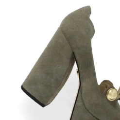 ROXANNE 135 - Ante Verde Regina Romero Zapato Plataforma Tacon Alto Para Dama En Piel -Reginaromero Regina Romero zapatilla plataforma Roxanne ante sage piel 5