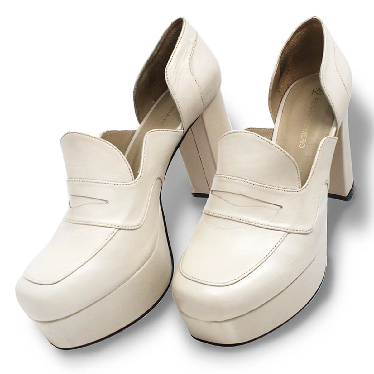 JOY 95 - Blanco Regina Romero Zapato Zapatilla Tacon Alto Para Dama En Piel 10 JOY 95 - Blanco Regina Romero Zapato Zapatilla Tacon Alto Para Dama En Piel - Imagen 8