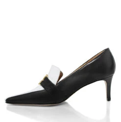 LONDON 60 - Negro Y Blanco Regina Romero Zapato Zapatilla Tacon Bajo Para Dama En Piel -Reginaromero Regina Romero zapatilla pump London negro blanco piel 4 68838b4b 0620 4eca b4ea b3b72add62a6