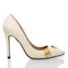 RENI 105 - Latte Regina Romero Zapato Zapatilla Tacon Alto Para Dama En Piel 2 RENI 105 - Latte Regina Romero Zapato Zapatilla Tacon Alto Para Dama En Piel -Reginaromero Regina Romero zapatilla pump Reni charol latte piel 1