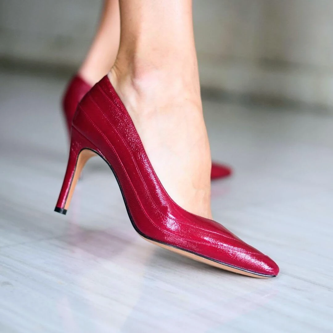 ROUS 75 - Lipstick Rosa Regina Romero Zapato Zapatilla Tacon Alto Para Dama En Piel 4 ROUS 75 - Lipstick Rosa Regina Romero Zapato Zapatilla Tacon Alto Para Dama En Piel - Imagen 2