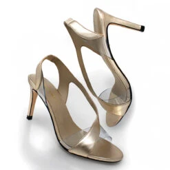 AXEL 85 - Champagne Regina Romero Zapato Sandalia Zapatilla Tacon Alto Para Dama En Piel -Reginaromero Regina Romero zapatilla sandalia Axel champagne piel 7