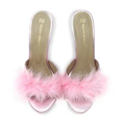 BARBIE 85 - Rosa Metalico Regina Romero Zapato Sandalia Zapatilla Tacon Alto Para Dama En Piel -Reginaromero Regina Romero zapatilla sandalia Barbie rosa metalico piel 2