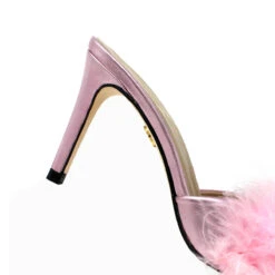 BARBIE 85 - Rosa Metalico Regina Romero Zapato Sandalia Zapatilla Tacon Alto Para Dama En Piel -Reginaromero Regina Romero zapatilla sandalia Barbie rosa metalico piel 5