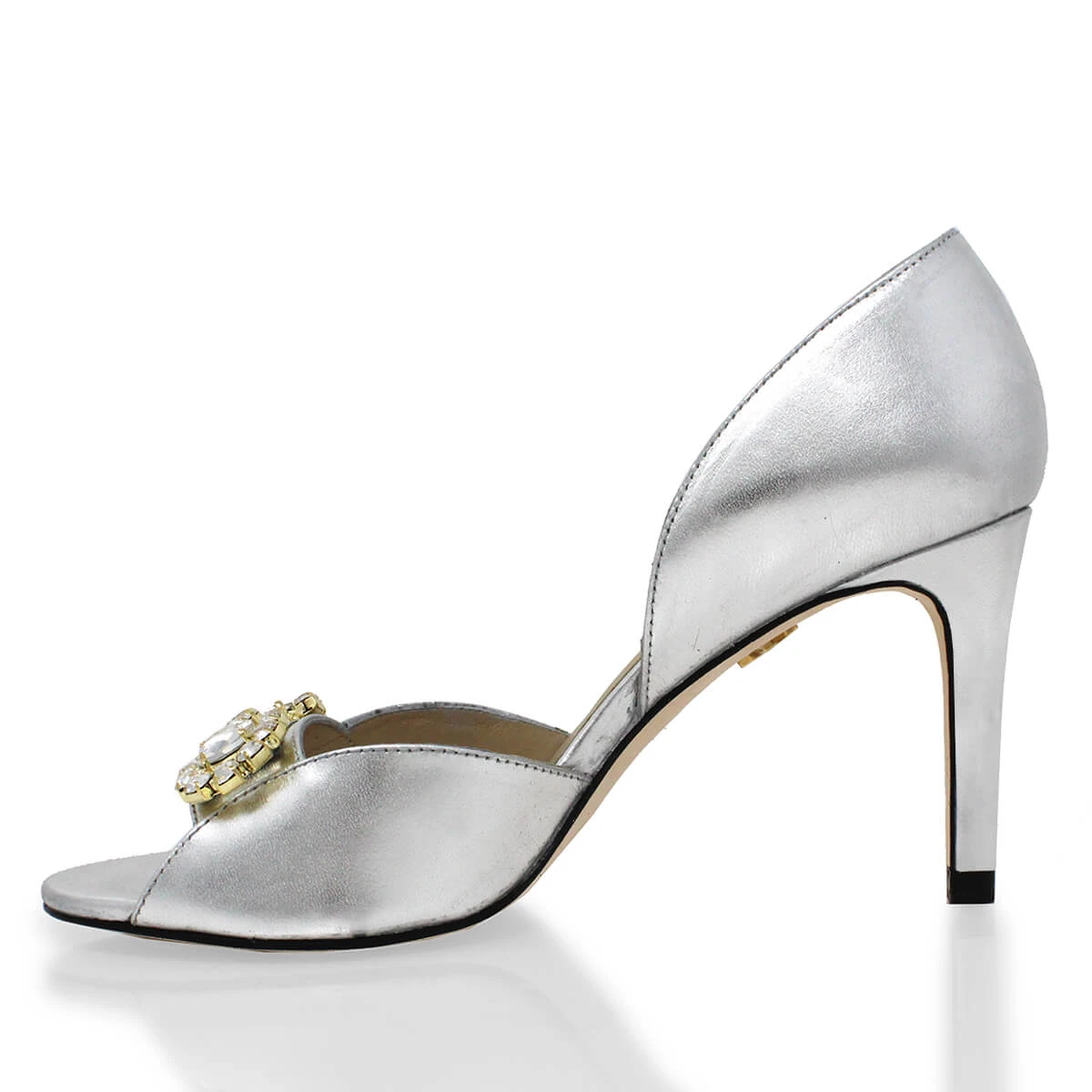 BELLINI 85 - Plata Regina Romero Zapato Sandalia Zapatilla Tacon Alto Para Dama En Piel 9 BELLINI 85 - Plata Regina Romero Zapato Sandalia Zapatilla Tacon Alto Para Dama En Piel - Imagen 7