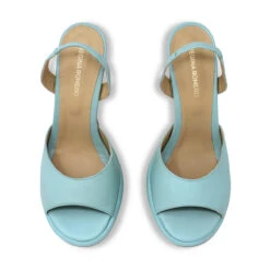 DAVINA 85 - Aqua Regina Romero Zapato Zapatilla Tacon Alto Para Dama En Piel -Reginaromero Regina Romero zapatilla sandalia Davina menta piel BN 2