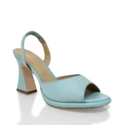 DAVINA 85 - Aqua Regina Romero Zapato Zapatilla Tacon Alto Para Dama En Piel -Reginaromero Regina Romero zapatilla sandalia Davina menta piel BN 3