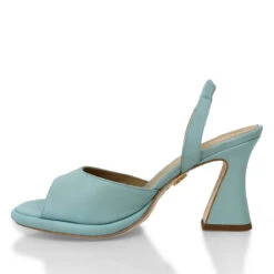 DAVINA 85 - Aqua Regina Romero Zapato Zapatilla Tacon Alto Para Dama En Piel -Reginaromero Regina Romero zapatilla sandalia Davina menta piel BN 4