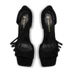 HADA 100 - Ante Negro Regina Romero Zapato Sandalia Zapatilla Tacon Alto Para Dama En Piel -Reginaromero Regina Romero zapatilla sandalia Hada antenegro piel 2