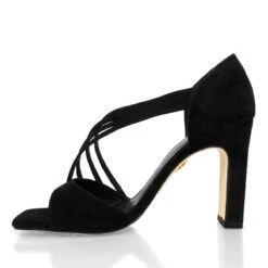 HADA 100 - Ante Negro Regina Romero Zapato Sandalia Zapatilla Tacon Alto Para Dama En Piel -Reginaromero Regina Romero zapatilla sandalia Hada antenegro piel 4