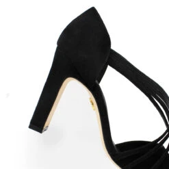 HADA 100 - Ante Negro Regina Romero Zapato Sandalia Zapatilla Tacon Alto Para Dama En Piel -Reginaromero Regina Romero zapatilla sandalia Hada antenegro piel 5