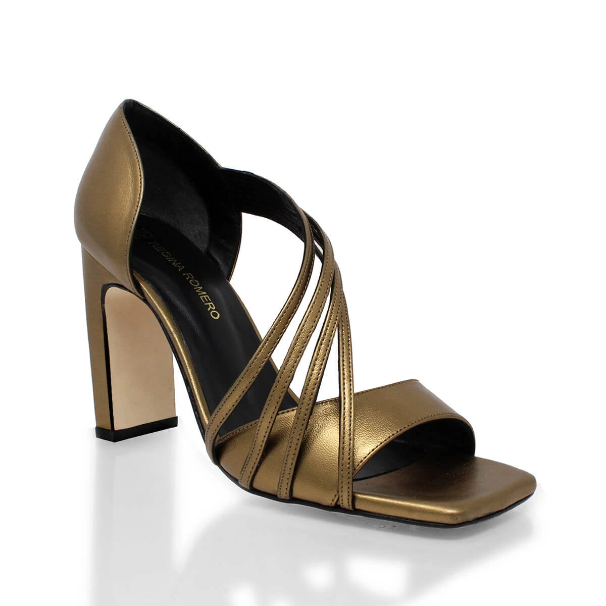 HADA 100 - Oro Viejo Regina Romero Zapato Sandalia Zapatilla Tacon Alto Para Dama En Piel 9 HADA 100 - Oro Viejo Regina Romero Zapato Sandalia Zapatilla Tacon Alto Para Dama En Piel - Imagen 7