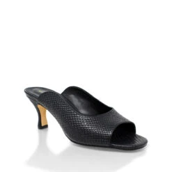 HOLBOX 60 - Negro Regina Romero Zapato Sandalia Zapatilla Tacon Bajo Para Dama En Piel -Reginaromero Regina Romero zapatilla sandalia Holbox negro piel 3