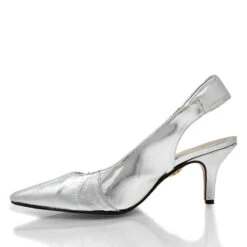 JONES 50 - Plata Regina Romero Zapato Zapatilla Tacon Bajo Para Dama En Piel -Reginaromero Regina Romero zapatilla sandalia Jones plata piel 4