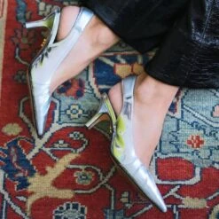 JONES 50 - Plata Regina Romero Zapato Zapatilla Tacon Bajo Para Dama En Piel -Reginaromero Regina Romero zapatilla sandalia Jones plata piel 7