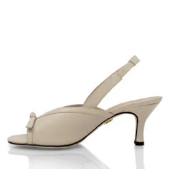 JORDAN 60 - Beige Regina Romero Zapato Sandalia Zapatilla Tacon Bajo Para Dama En Piel -Reginaromero Regina Romero zapatilla sandalia Jordan beige piel prod 4