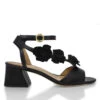 MIRACLE 50 - Negro Regina Romero Zapato Sandalia Zapatilla Tacon Bajo Para Dama En Piel -Reginaromero Regina Romero zapatilla sandalia MIracle negro ante piel 1
