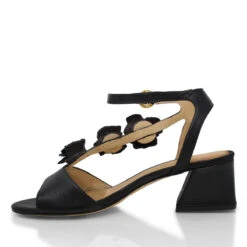 MIRACLE 50 - Negro Regina Romero Zapato Sandalia Zapatilla Tacon Bajo Para Dama En Piel -Reginaromero Regina Romero zapatilla sandalia MIracle negro ante piel 4