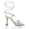 MIA 100 - Blanco Regina Romero Zapato Sandalia Zapatilla Tacon Alto Para Dama En Piel -Reginaromero Regina Romero zapatilla sandalia Mia blanco piel 1