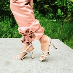 MIA 100 - Blanco Regina Romero Zapato Sandalia Zapatilla Tacon Alto Para Dama En Piel -Reginaromero Regina Romero zapatilla sandalia Mia blanco piel 16