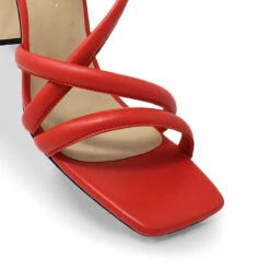 MIA 100 - Coral Regina Romero Zapato Sandalia Zapatilla Tacon Alto Para Dama En Piel -Reginaromero Regina Romero zapatilla sandalia Mia naranja piel 6