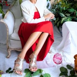 MILA 85 - Oro Regina Romero Zapato Sandalia Zapatilla Tacon Alto Para Dama En Piel -Reginaromero Regina Romero zapatilla sandalia Mila oro piel 07