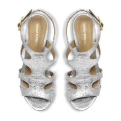MILA 85 - Plata Regina Romero Zapato Sandalia Zapatilla Tacon Alto Para Dama En Piel 17 MILA 85 - Plata Regina Romero Zapato Sandalia Zapatilla Tacon Alto Para Dama En Piel -Reginaromero Regina Romero zapatilla sandalia Mila plata piel 2