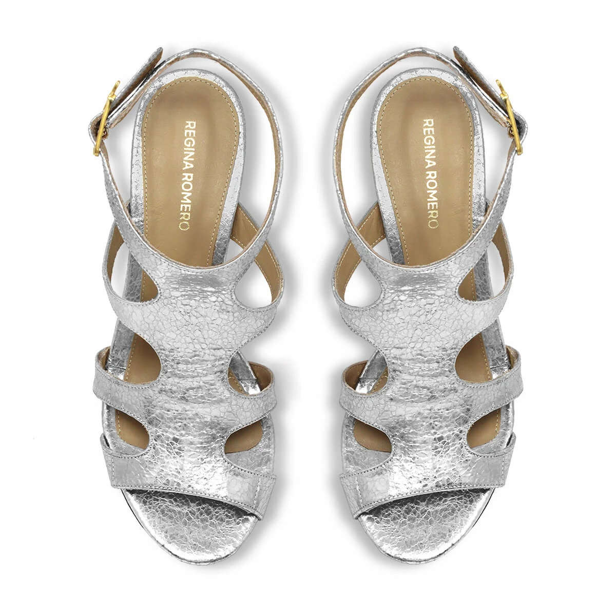 MILA 85 - Plata Regina Romero Zapato Sandalia Zapatilla Tacon Alto Para Dama En Piel 10 MILA 85 - Plata Regina Romero Zapato Sandalia Zapatilla Tacon Alto Para Dama En Piel - Imagen 8