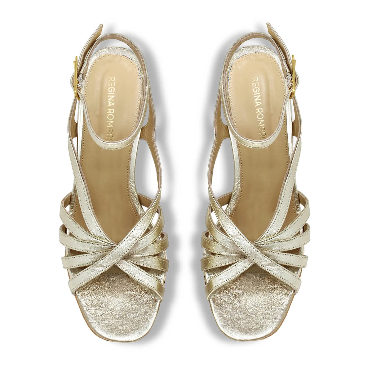 MIRA 60 - Champagne Regina Romero Zapato Sandalia Zapatilla Tacon Bajo Para Dama En Piel 11 MIRA 60 - Champagne Regina Romero Zapato Sandalia Zapatilla Tacon Bajo Para Dama En Piel - Imagen 9