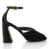 CAPRI 95 - Negro Regina Romero Zapato Zapatilla Tacon Alto Para Dama En Piel -Reginaromero Regina Romero zapatilla sandalia Olimpia negro piel ante 1