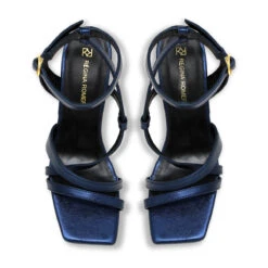 PIA 100 - Azul Metalico Regina Romero Zapato Sandalia Zapatilla Tacon Alto Para Dama En Piel 20 PIA 100 - Azul Metalico Regina Romero Zapato Sandalia Zapatilla Tacon Alto Para Dama En Piel -Reginaromero Regina Romero zapatilla sandalia Pia azul metalico piel 2