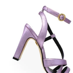 PIA 100 - Rosa Metalico Regina Romero Zapato Sandalia Zapatilla Tacon Alto Para Dama En Piel -Reginaromero Regina Romero zapatilla sandalia Pia rosa metalico piel 5