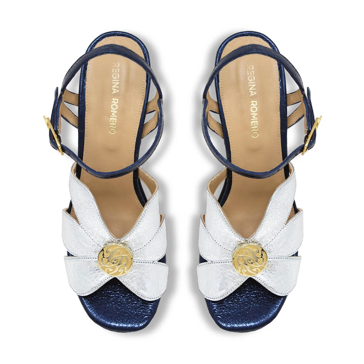 TRIXIE 95 - Azul Metalico Regina Romero Zapato Zapatilla Tacon Alto Para Dama En Piel 9 TRIXIE 95 - Azul Metalico Regina Romero Zapato Zapatilla Tacon Alto Para Dama En Piel - Imagen 7