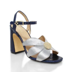 TRIXIE 95 - Azul Metalico Regina Romero Zapato Zapatilla Tacon Alto Para Dama En Piel 13 TRIXIE 95 - Azul Metalico Regina Romero Zapato Zapatilla Tacon Alto Para Dama En Piel -Reginaromero Regina Romero zapatilla sandalia Trixie plata marino piel 3