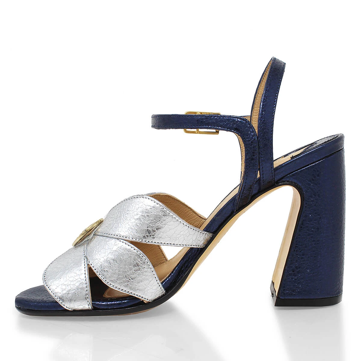 TRIXIE 95 - Azul Metalico Regina Romero Zapato Zapatilla Tacon Alto Para Dama En Piel 8 TRIXIE 95 - Azul Metalico Regina Romero Zapato Zapatilla Tacon Alto Para Dama En Piel - Imagen 6