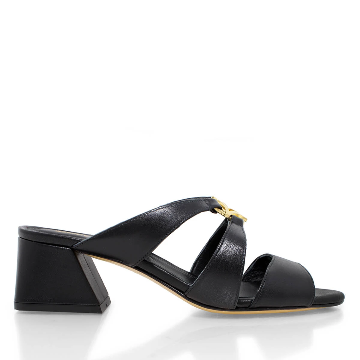 VINCI 50 - Negro Regina Romero Zapato Sandalia Zapatilla Tacon Bajo Para Dama En Piel 3 VINCI 50 - Negro Regina Romero Zapato Sandalia Zapatilla Tacon Bajo Para Dama En Piel