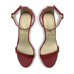 YVETTE 85 - Rojo Regina Romero Zapato Sandalia Zapatilla Tacon Alto Para Dama En Piel -Reginaromero Regina Romero zapatilla sandalia Yvette rojo piel 2