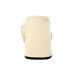 BASS 75 - Latte Regina Romero Zapato Sandalia Zapatilla Tacon Alto Para Dama En Piel -Reginaromero Regina Romero zapatilla sandalia mule Bass blanco piel 6
