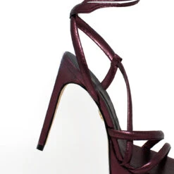 BRIGGITE 125 - Burgundy Regina Romero Zapato Sandalia Plataforma Tacon Alto Para Dama En Piel -Reginaromero Regina Romero zapatilla sandalia plataforma Brigitte vino piel 5