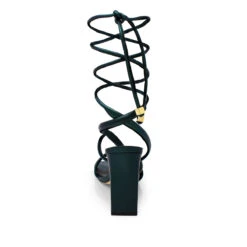 JULIETTE 100 - Verde Ahumado Regina Romero Zapato Sandalia Zapatilla Tacon Alto Para Dama En Piel -Reginaromero Regina Romero zapatilla sandalia plataforma Juliette verde piel 4