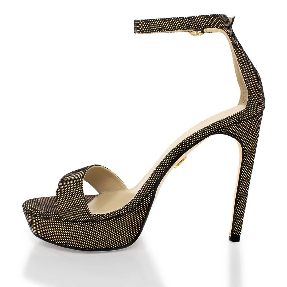 LAURA 125 - Glitter Oro Regina Romero Zapato Sandalia Plataforma Tacon Alto Para Dama En Piel 8 LAURA 125 - Glitter Oro Regina Romero Zapato Sandalia Plataforma Tacon Alto Para Dama En Piel - Imagen 6