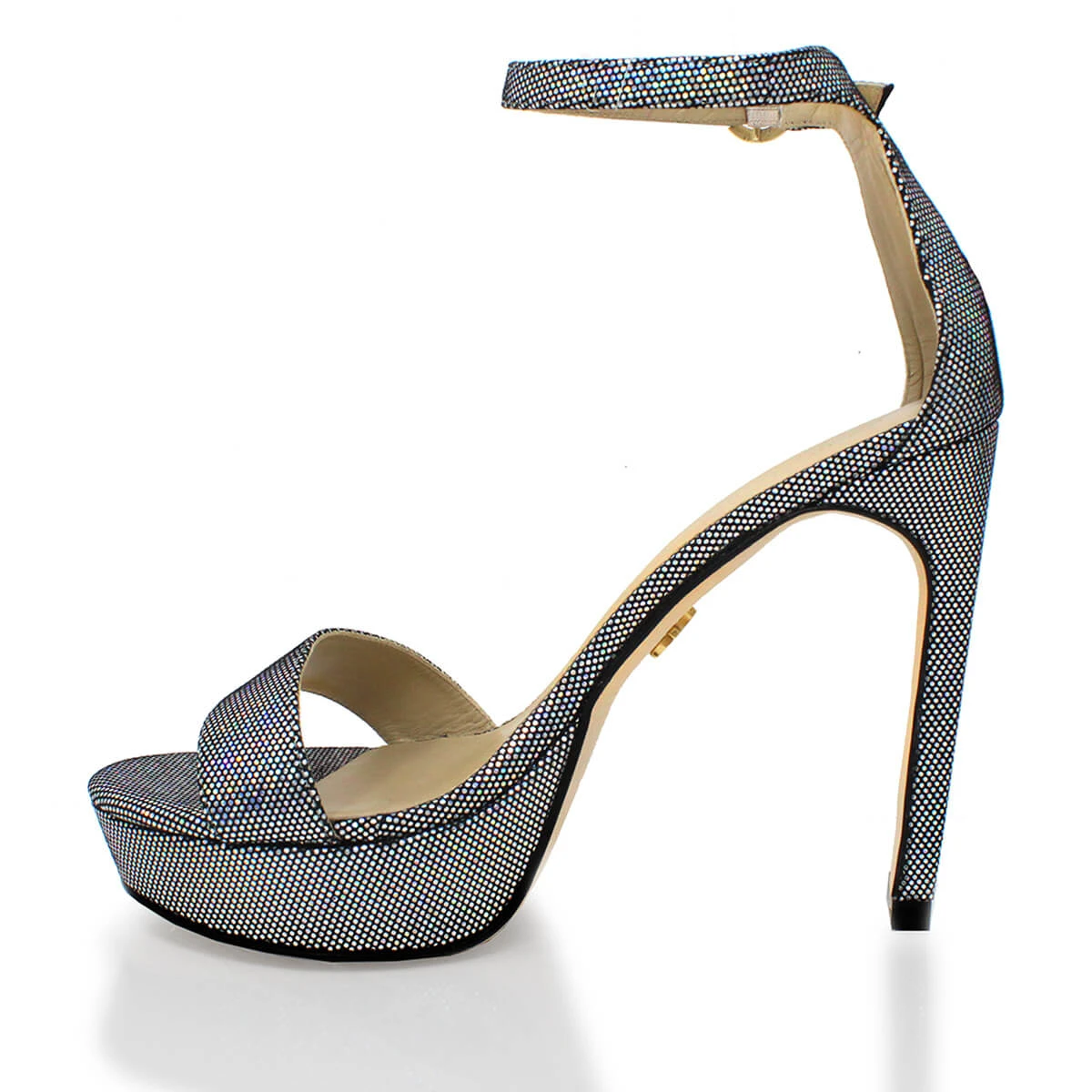 LAURA 125 - Glitter Plata Regina Romero Zapato Sandalia Plataforma Tacon Alto Para Dama En Piel 9 LAURA 125 - Glitter Plata Regina Romero Zapato Sandalia Plataforma Tacon Alto Para Dama En Piel - Imagen 7