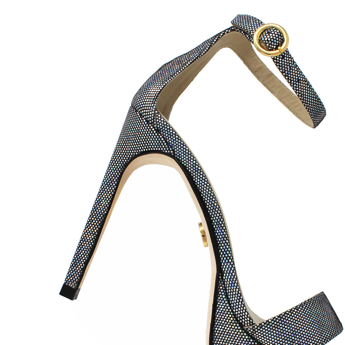 LAURA 125 - Glitter Plata Regina Romero Zapato Sandalia Plataforma Tacon Alto Para Dama En Piel 11 LAURA 125 - Glitter Plata Regina Romero Zapato Sandalia Plataforma Tacon Alto Para Dama En Piel - Imagen 9