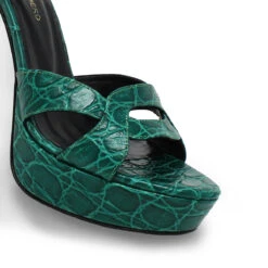 LORRAINE 125 - Verde Jade Regina Romero Zapato Sandalia Zapatilla Tacon Alto Para Dama En Piel -Reginaromero Regina Romero zapatilla sandalia plataforma Lorraine jade piel 6