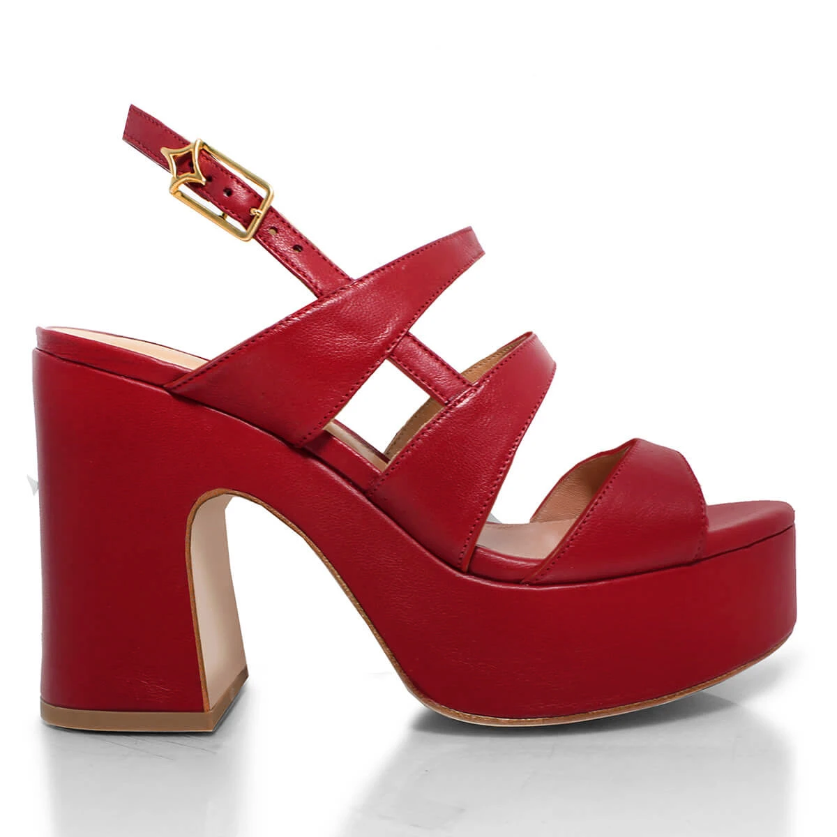 MARITE 105 - Rojo Regina Romero Zapato Sandalia Plataforma Tacon Alto Para Dama En Piel 3 MARITE 105 - Rojo Regina Romero Zapato Sandalia Plataforma Tacon Alto Para Dama En Piel