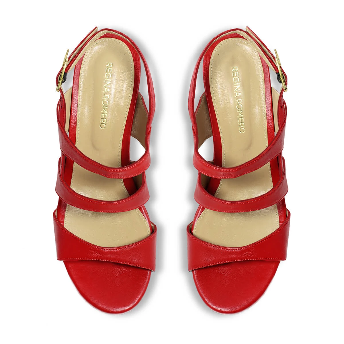 MARITE 105 - Rojo Regina Romero Zapato Sandalia Plataforma Tacon Alto Para Dama En Piel 7 MARITE 105 - Rojo Regina Romero Zapato Sandalia Plataforma Tacon Alto Para Dama En Piel - Imagen 5